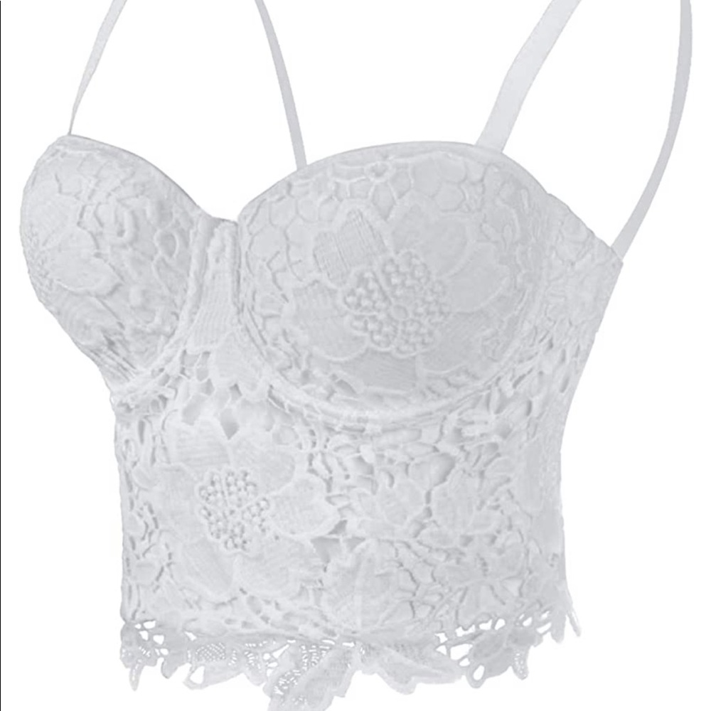 White cropped Corset